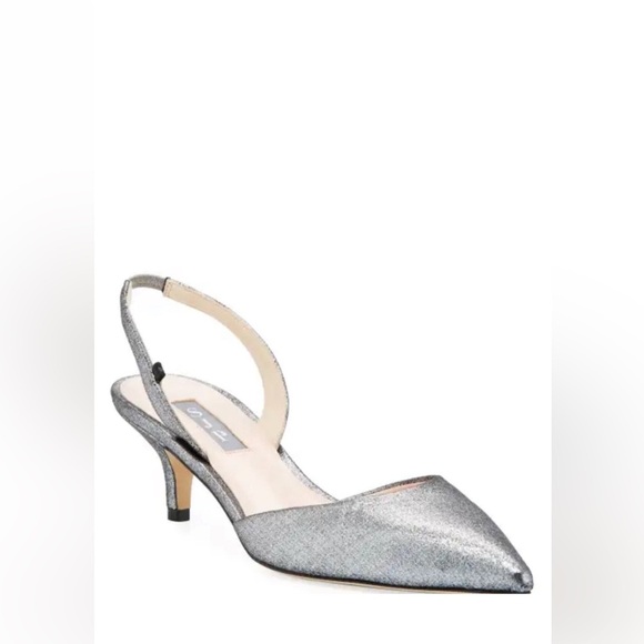 SJP by Sarah Jessica Parker Glitter Slingback Heels - Size 40 (US 9.5) - Picture 1 of 13
